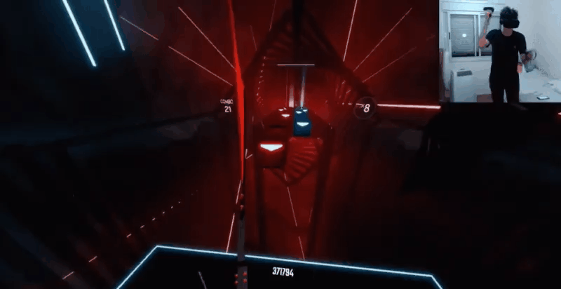 据《Beat Saber》相关数据显示，有玩家的手腕摆动速度达到了每秒3600度！