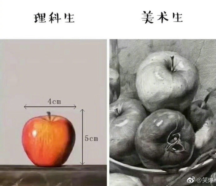 理科生和美术生的区别