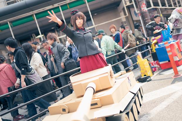 日本桥 大阪 COSPLAY大游行 COSER 软妹少女与战车 西住美穗