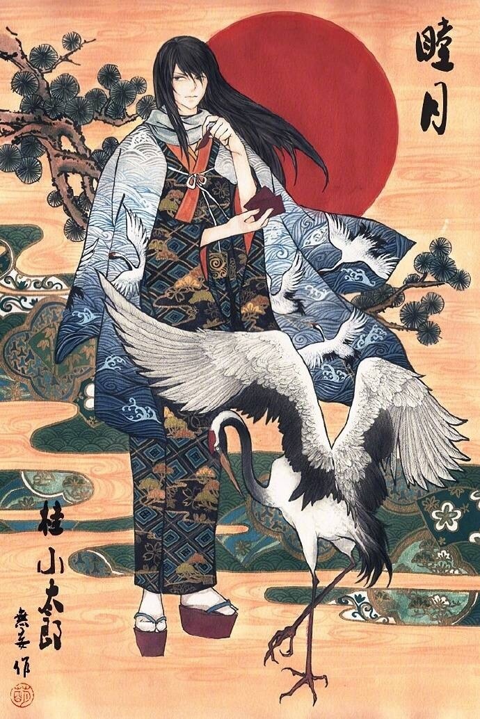 画师Lgnace的《银魂花札》系列，和风的众人，简直美哭了！