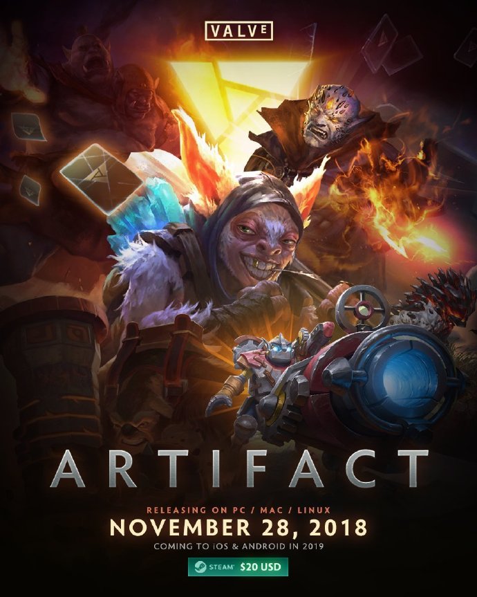 《DOTA2》卡牌游戏《Artifact》11月29日登陆Steam