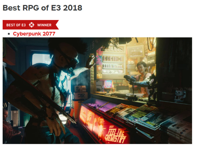 IGN公布2018E3最佳游戏