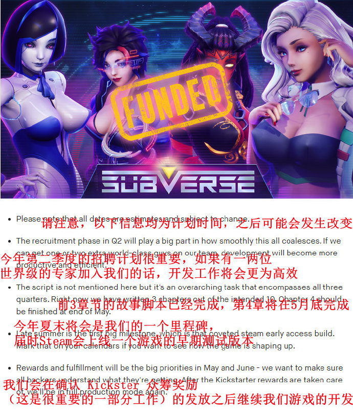 马头社官方发布了《Subverse》2019年的更新路线图