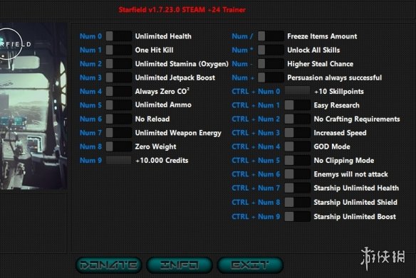 《星空》v1.7.36.0二十四项修改器HOG版电脑版下载