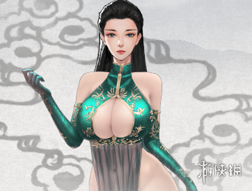 《鬼谷八荒》黑纱绿金纹开胸旗袍服饰MOD[更新v0.8.1060.192]电脑版下载