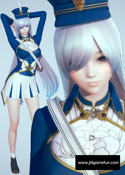 《AI少女》蓝色军礼服仪仗队小姐姐MOD电脑版下载