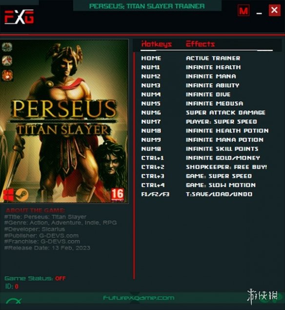 《珀尔修斯：泰坦杀手》v1.1.0十五项修改器FUTUREX版电脑版下载