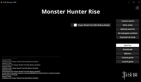 《怪物猎人崛起：曙光》MOD管理工具FluffyManager5000v2.255电脑版下载