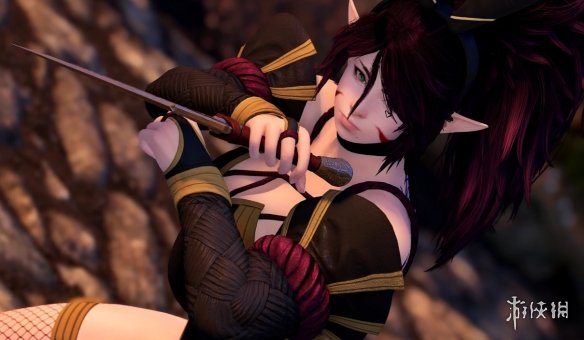 《上古卷轴5：天际重制版》阿卡丽性感战斗兔女郎服装MOD电脑版下载