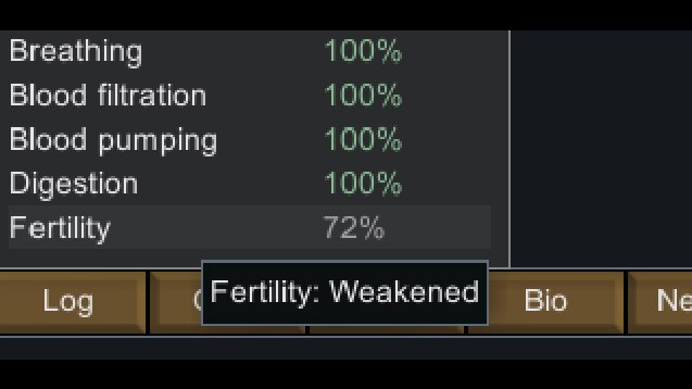 《边缘世界》在“健康”选项卡上显示生育能力v1.4 MOD电脑版下载