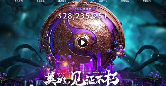 【《DOTA2》 Ti9总奖池已达2800万美元！】