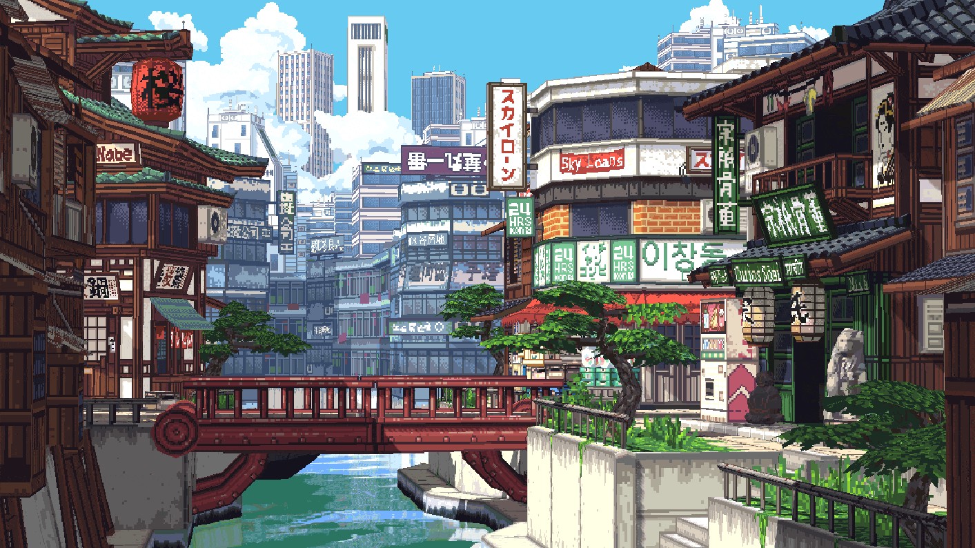 Wallpaper Engine 像素风古风城市 动态壁纸电脑版下载