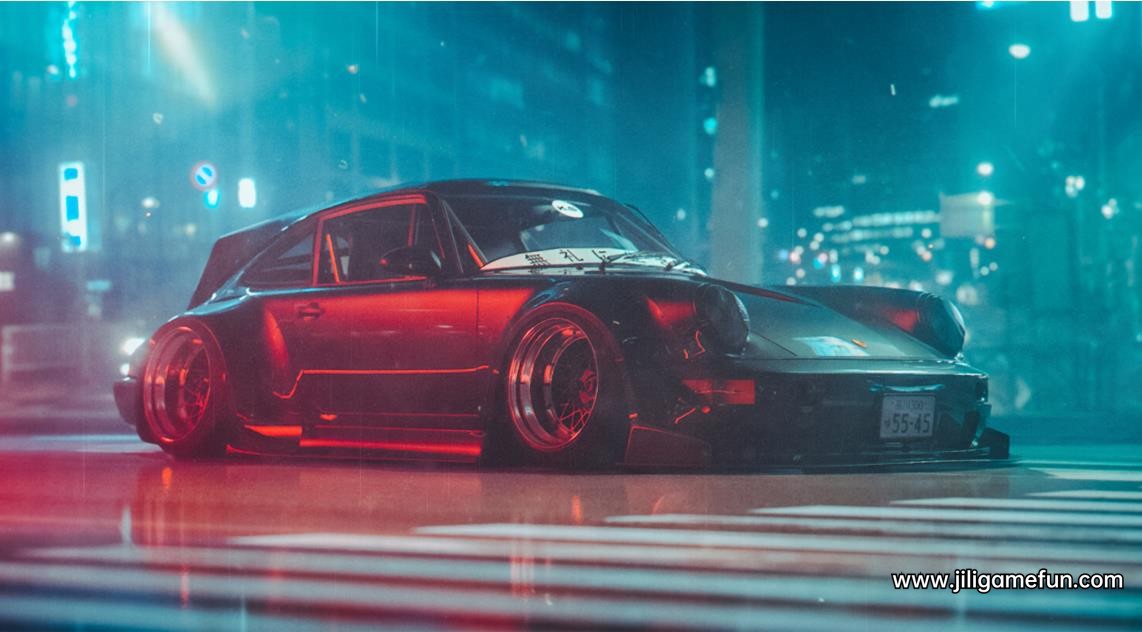 Wallpaper Engine 夜晚的保时捷911跑车 动态壁纸电脑版下载