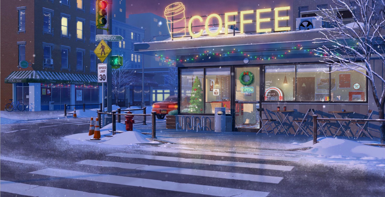 Wallpaper Engine 雪天咖啡店精美场景 动态壁纸电脑版下载