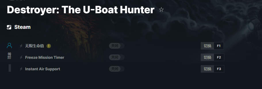 《驱逐舰：U艇猎手》v2022.10.23三项修改器[MrAntiFun]电脑版下载