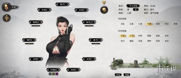 《鬼谷八荒》黑色开胸旗袍妖娆美妇立绘MOD[无视游戏更新]电脑版下载