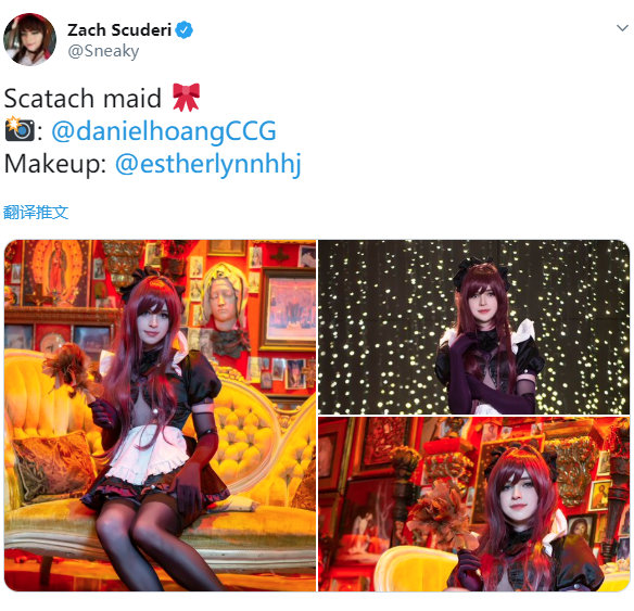 C9女装大佬Sneaky发布了Cosplay新作