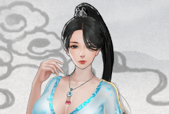 《鬼谷八荒》蓝色古风轻薄纱衣美女立绘MOD[无视游戏更新]电脑版下载